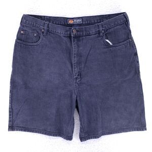 Route 66 Jean Shorts Denim Cotton Mens SZ 38 Black Straight VTG Baggy 90s Y2K